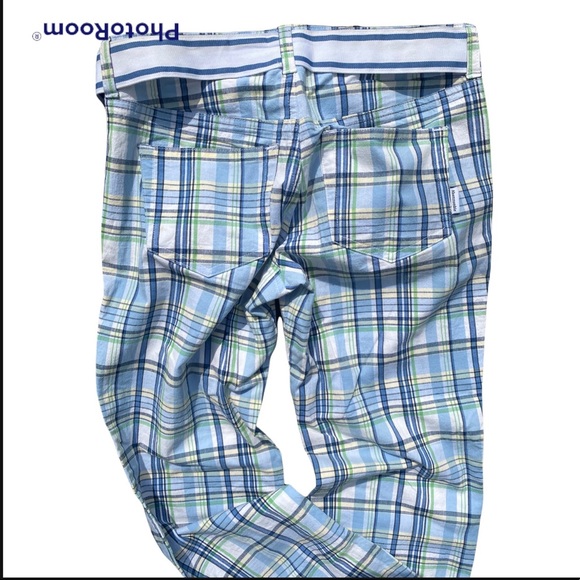 RARE Y2K LOW RISE ANKLE LENGTH PLAID TROUSERS CLASSIC PLAID PANTS ⭐️⭐️⭐️⭐️⭐️ - Picture 3 of 11